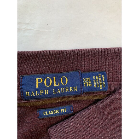 Polo Ralph Lauren Shirt Mens XXL Maroon Classic Fit Henley Polo Pony Golf - Picture 3 of 8
